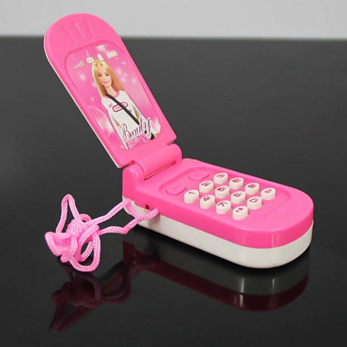 Toy Phone Musical Mini Cute Kids Toy Early Education Barbie Mobile