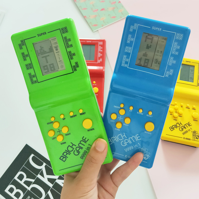 Tetris game machine childhood post-80s nostalgic boxed electronic black and white handheld game console toys wholesale. 