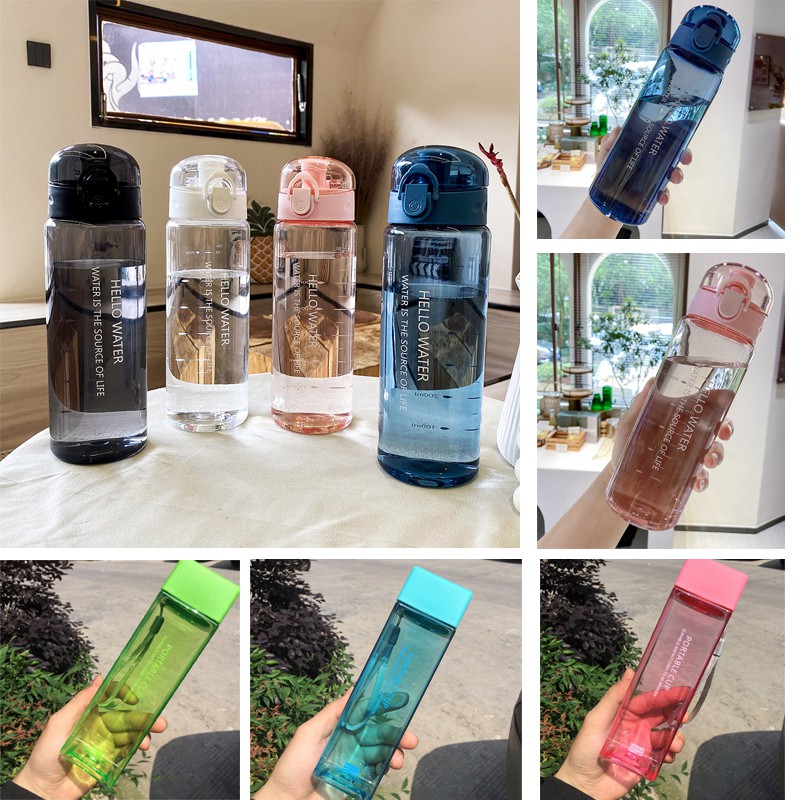 Smoothie Water Bottle Plastic Cups With Lid Iced Tumbler with Straws Double-walled Ice Cold Drink Travel Cup with Straw Lid Plastic Straw Ice Cup Water