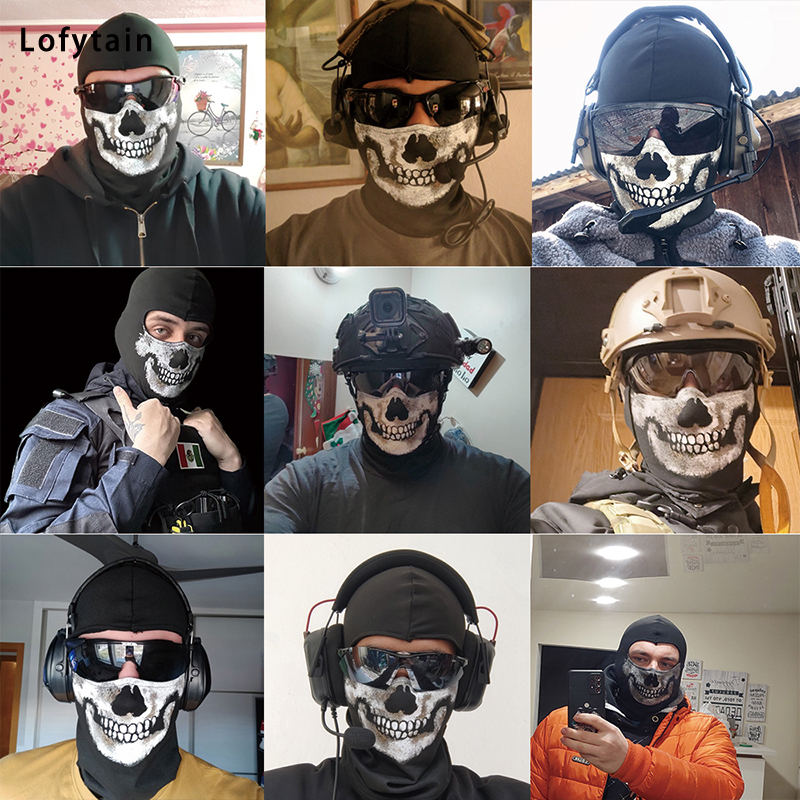 Lofytain COD:MW2 Ghost Skull Balaclava Ghost Simon Riley Face War Game Cosplay Mask Protection Skull Pattern Balaclava Mask. 