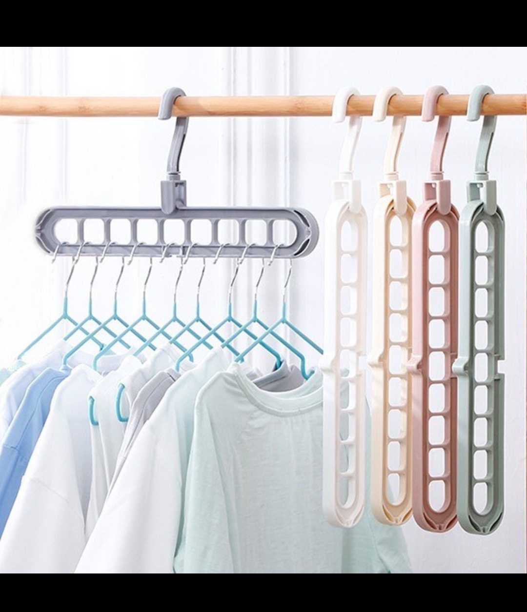 Magic Hanger Storage Rack Adjustable Anti-slip Hanger Hooks. 