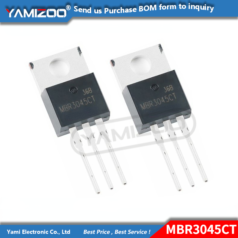 10pcs MBR3045CT TO-220 MBR3045 TO220 MBR3045C 30A45V Schottky and fast recovery diode. 
