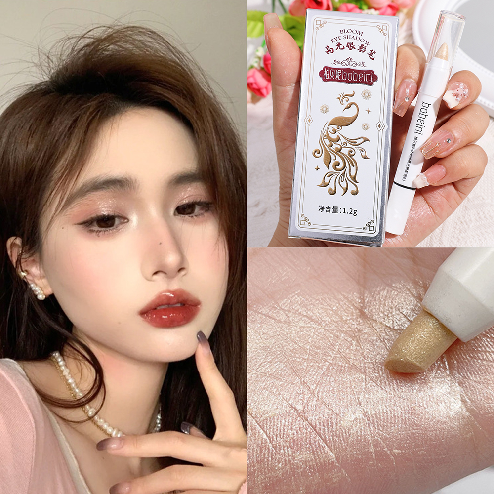 Glitter Highlighter Pen Pearlescent Lying Silkworm Pencil Waterproof