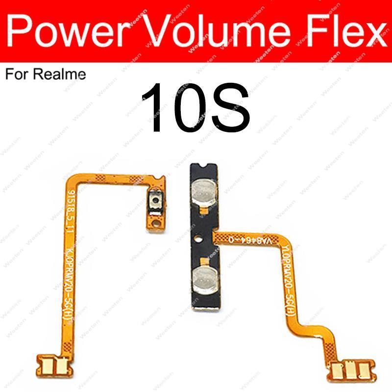 Power Volume Flex Cable For Realme 10 11 Pro Plus 10S 11X 4G 5G On OFF Power Volume Switch Side Keys Flex Cable Parts. 