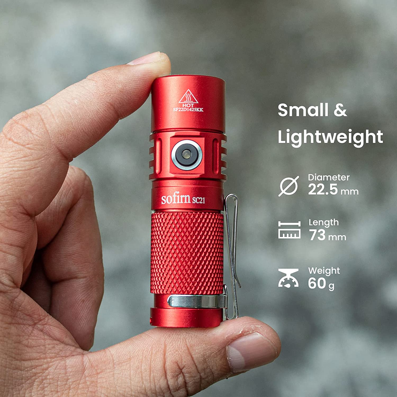 Sofirn SC21 USB C Rechargeable LED Flashlight 16340 Mini Torch 1000LM LH351D 90CRI with Magnet Tail. 