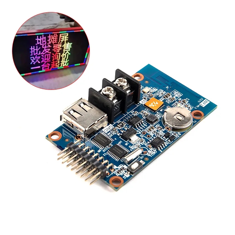 Huidu HD-WF1 Asynchronous USB + wifi Full Color Led Control Card With hub75 Port For P3 P3 P5 P6 P10 RGB LED Panel Repalce HD-U60-75 HD-W60-75 HD-U6A