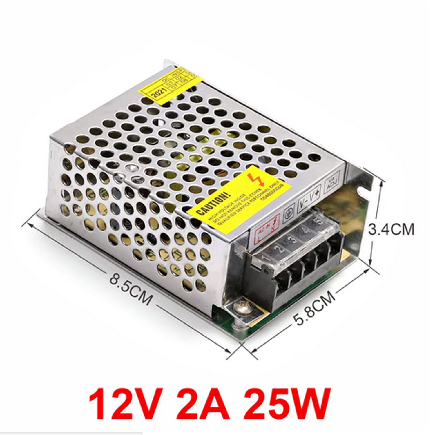 DC 12V 2A Switching Power Supply Indoor Aluminum Case LED Driver Transformer Converter Adapter SMPS single output12V 2A 25W power adapter. 