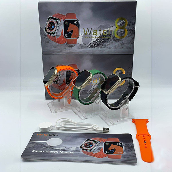 TW18 Ultra 8 Series 49MM NFC Supported Titanium Case Bluetooth Calling Smartwatch Best Smart Watch Clone, IP68 Waterproof 49mm Watch. 