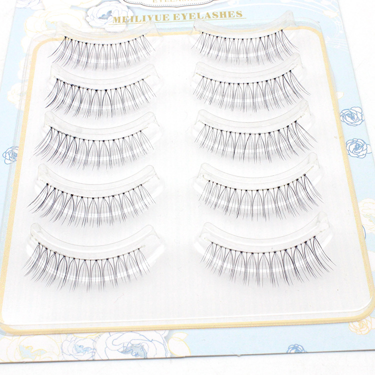 014 Japanese New Product Sharpened False Eyelashes Natural Cross Short Five Pairs False eyelash. 