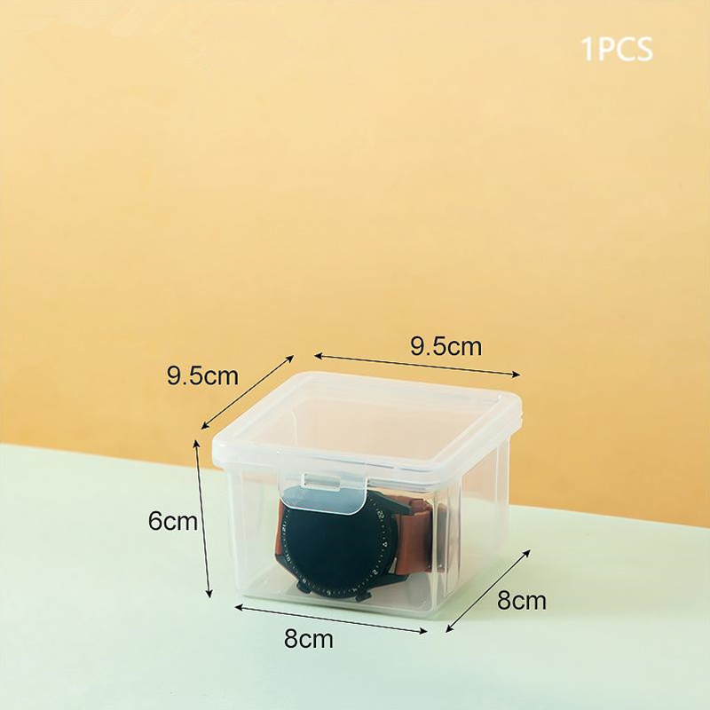 Plastic Transparent Storage Box Watch Small Item Storage Holder Case Adult Children'S Smart Watch Protective Box With Lid