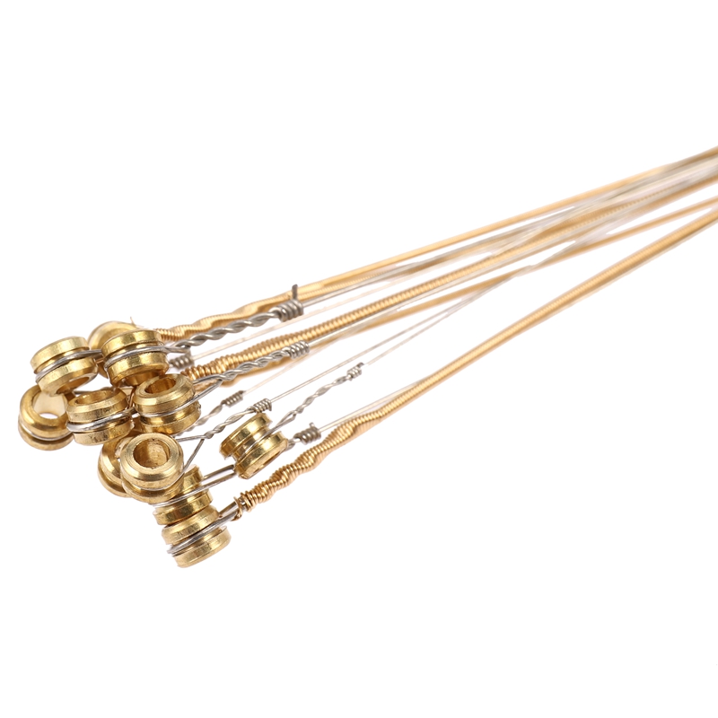 12Pcs Durable Stainless Steel Guitar Strings Replacement 12 Strings Electric Guitar Strings Set for Guitar Parts Accessories. 
