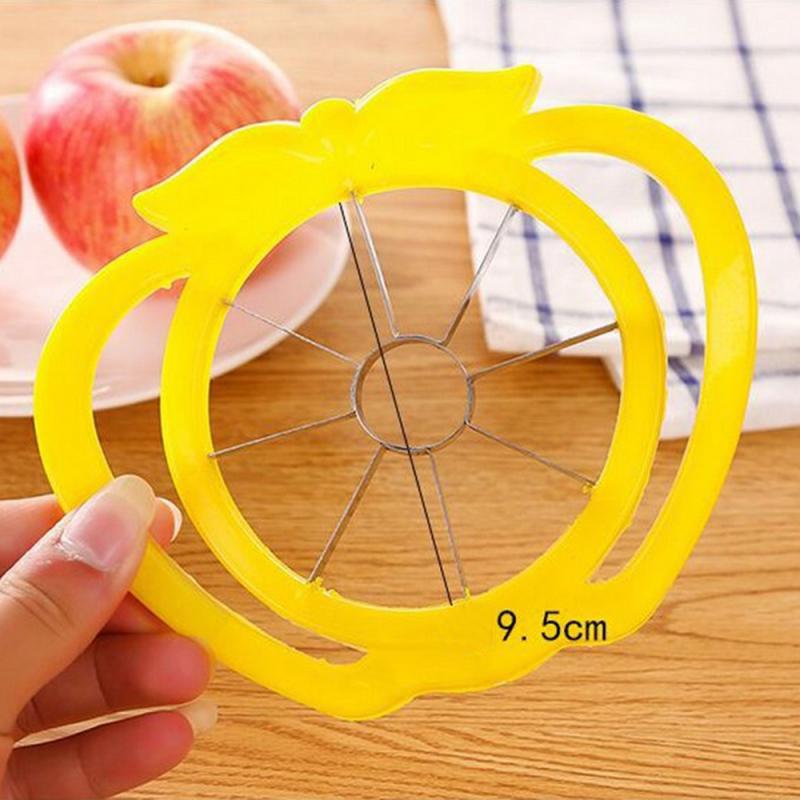 Creative Kitchen Apple Slicer Stainless Steel Blade Apple Slicer Convenient Fruit Slicer Safety Fruit Slicer Kitchen Device Sets-Random Color. 