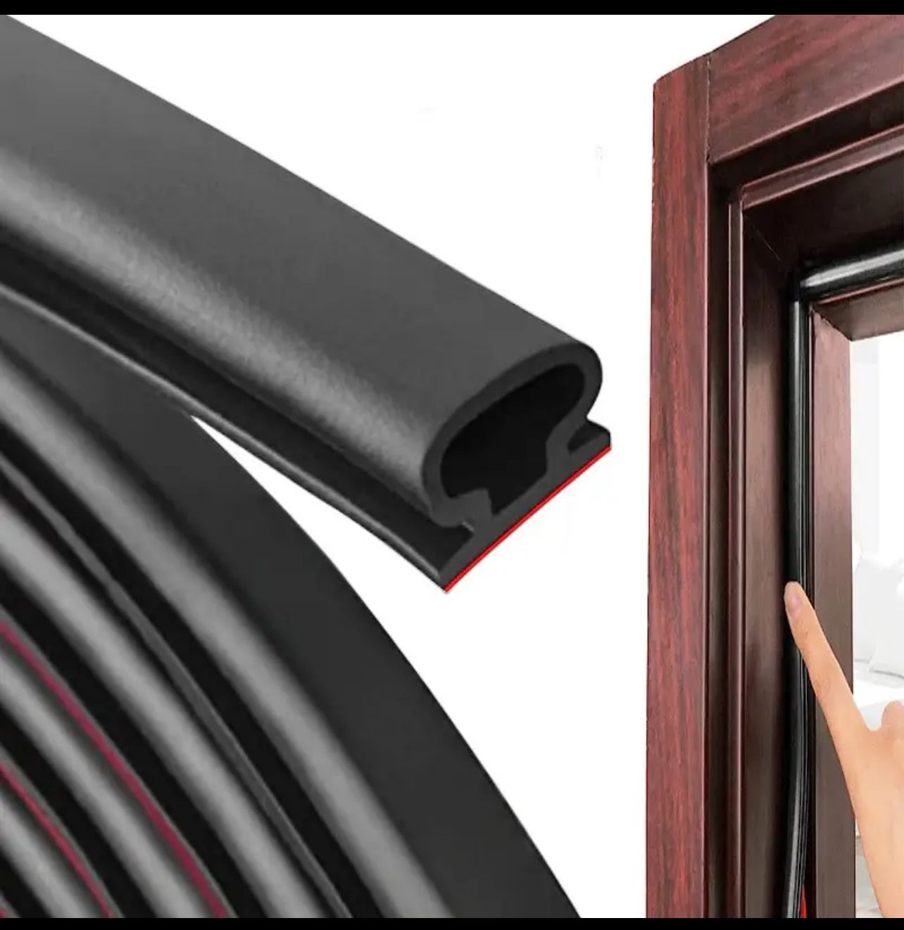 Window sealing strip, Weather Stripping Door Seal, Window And Door Seal Strip, Soundproofing Self-AdhesiveSoundproofing Self-Adhesive Backi Backing D-Shape Door Weather Strip Model-Rubber seal-501. 