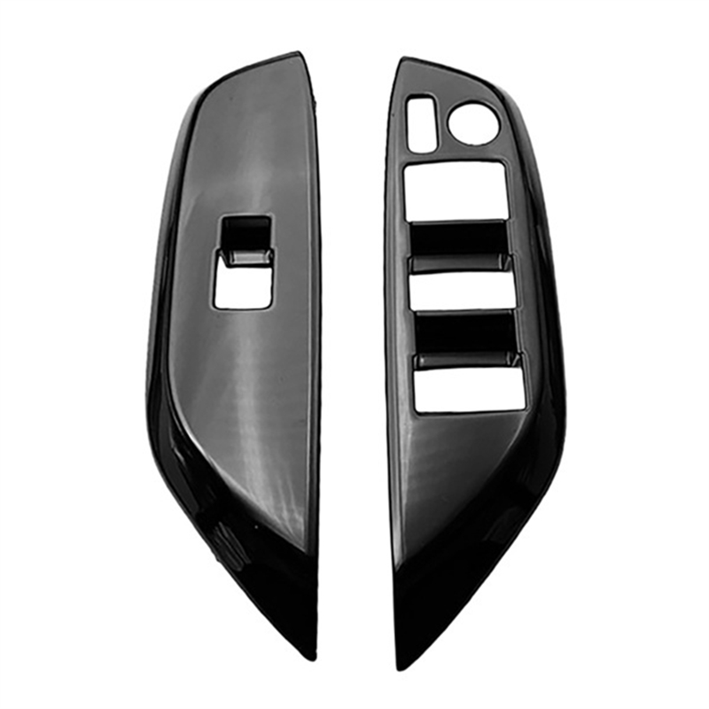 Car Glossy Black Window Glass Lift Button Trim Switch Cover Door Armrest Switch Panel for Toyota YARiS Cross 2020-2023 LHD