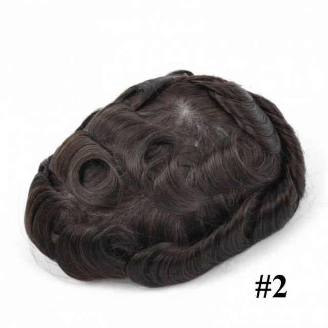 Full Lace Toupee Men Breathable Capillary Prothesis Natural