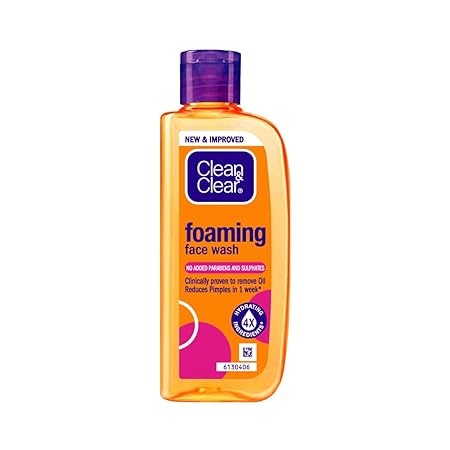 Clean & Clear Foaming face wash for oily skin, removes 99.8% pimple causing germs, Home & travel - 100ml. 