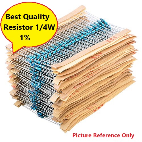 50Pcs- Tolerance 1% 330 Ohm 1/4W Resistors 330 Ohm Carbon Film Resistor 330 Ohm Resistance 0.25 Watt Fixed Resistors Passive Components Electronics Circuitry & Parts. 