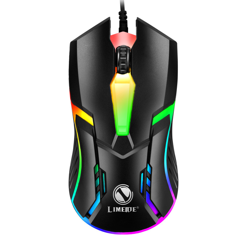 HXSJ Limei S1 E Sports LED Luminous Backlit Wired Mouse USB Wired For Desktop Laptop Mute Office Computer Gaming Mouse. 