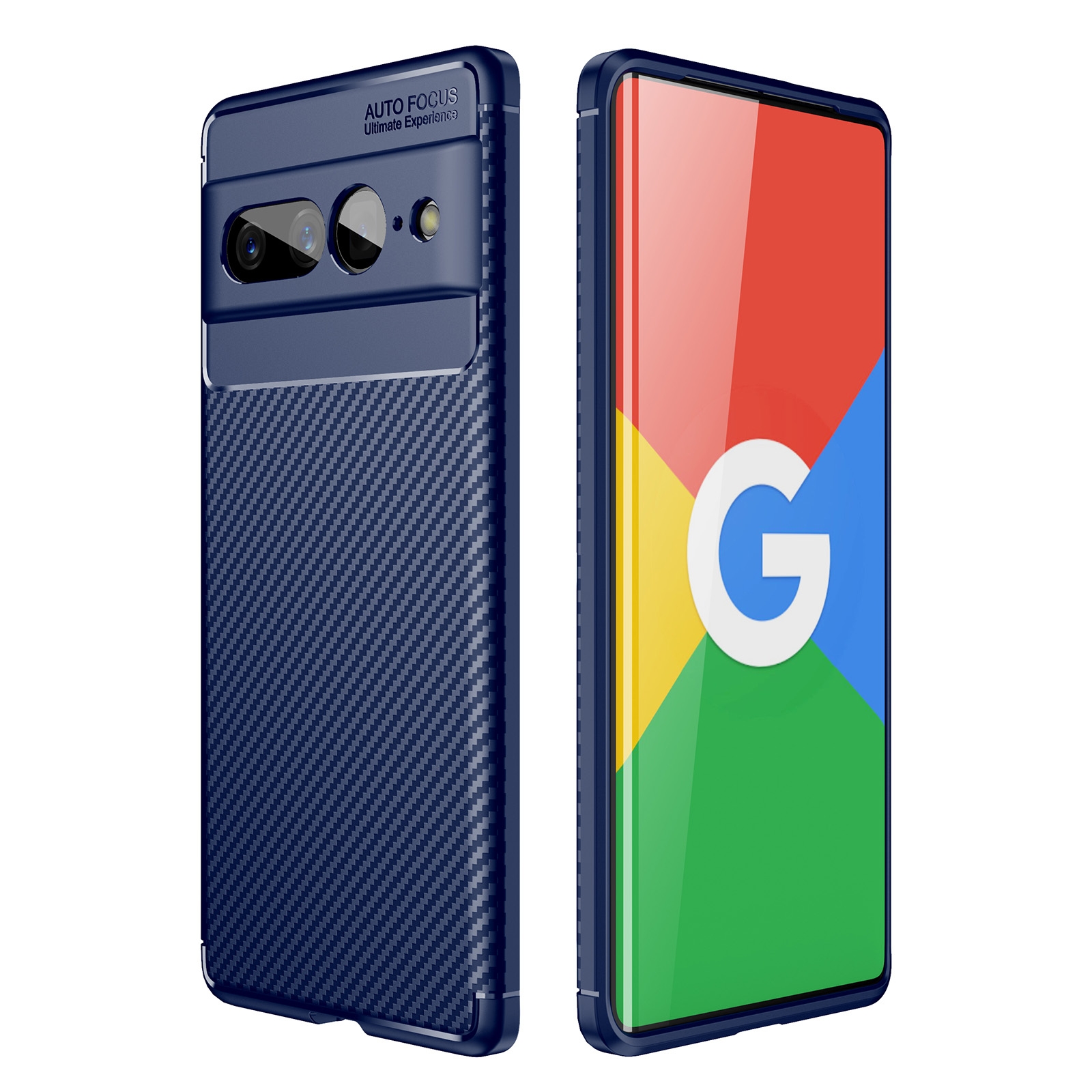 Phone Case For Google Pixel 7 Pro Carbon Fiber Texture Shockproof TPU Phone Case