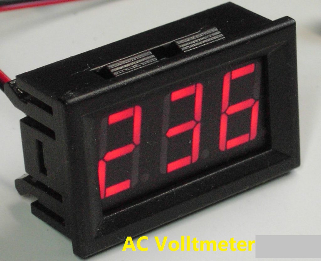 YB27A 500V AC Voltmeter AC 60-500V 0.56 Inch Digital Display Voltmeter Panel Mount Volt Meter 2 Wire Digital AC Voltmeter RED Display Voltage Tester Tools