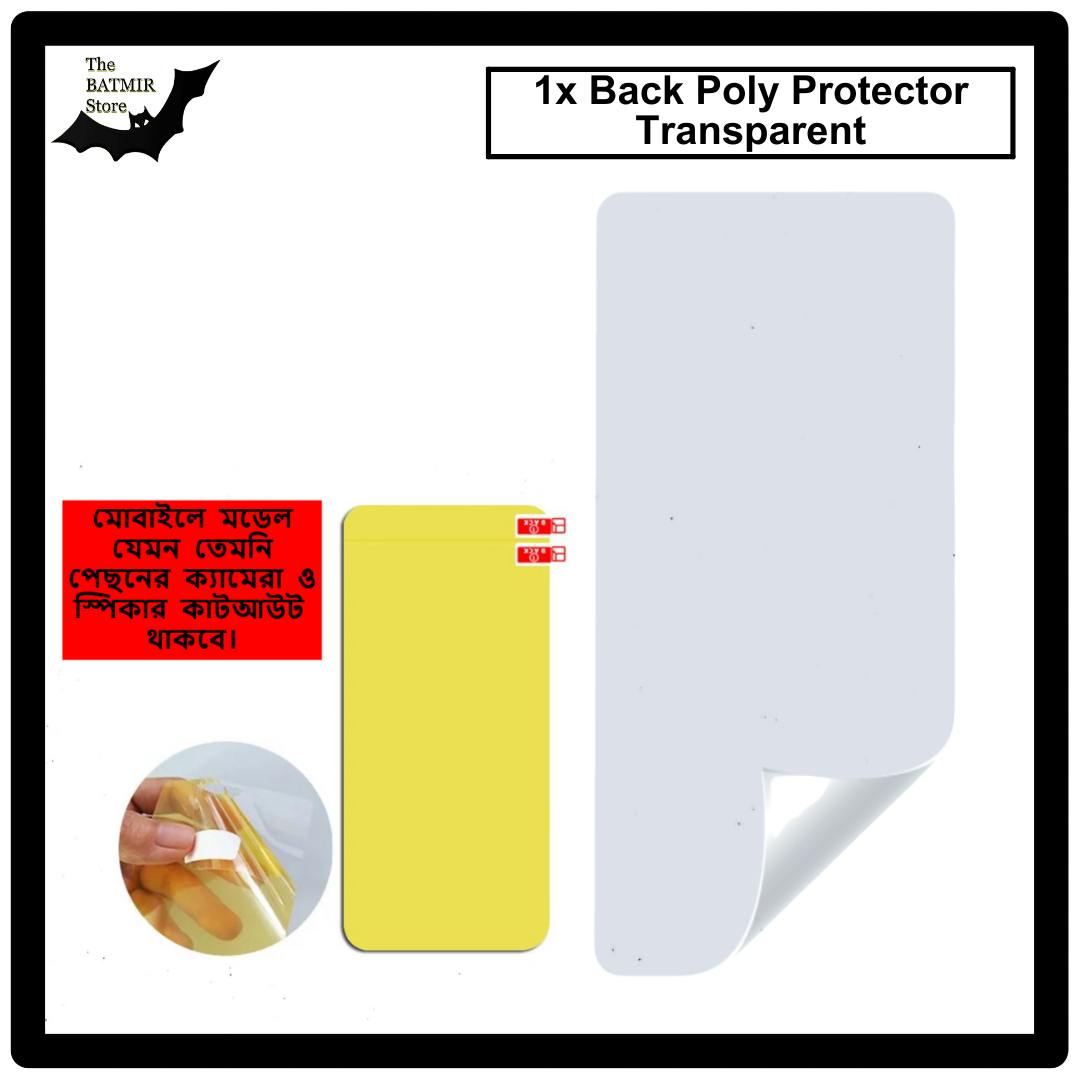 For Google Pixel 7 Pro Backpoly Transparent Sticker Hydrogel Back Poly Ultra Slim Protector for Mobile