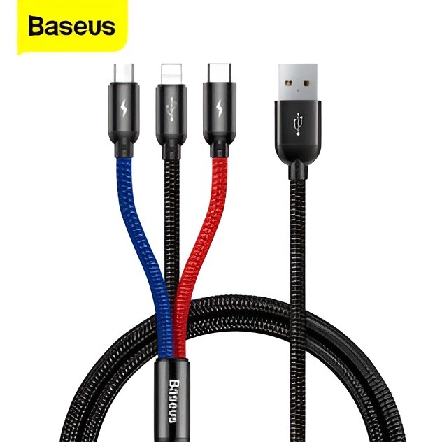 Baseus Rapid Series 3-in-1 Data & Charging Cable