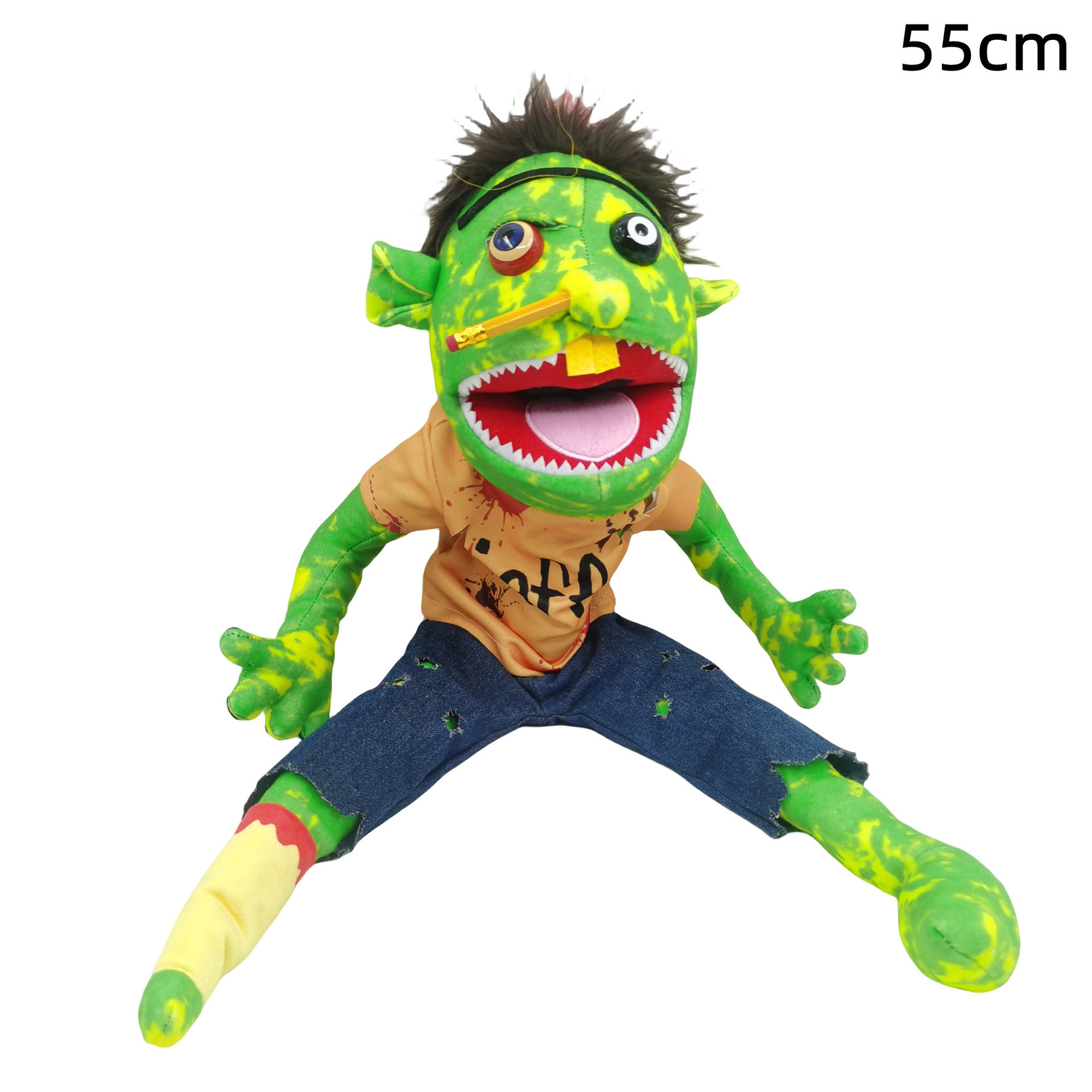Cross-Border Jeff Hand Puppet in Stock Wholesale Funny Boy Plush Toy Puppet Amazon jeffy Finger Doll Doll. 
