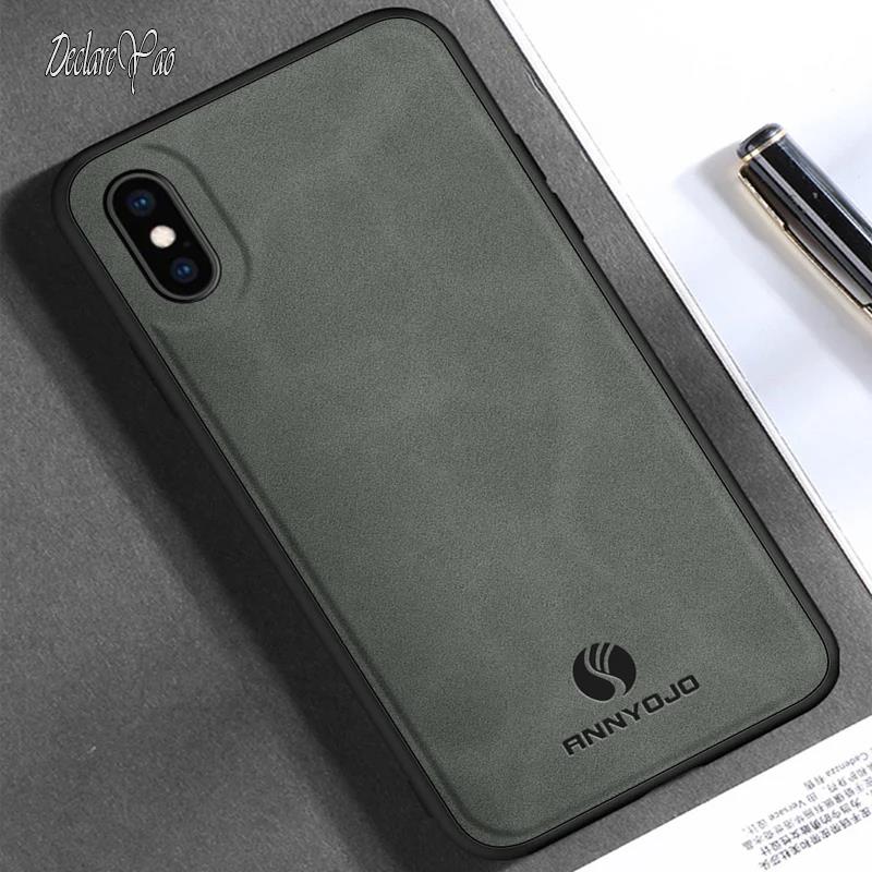 Covers For Apple Xs Max Phone Cases DECLAREYAO Slim Soft Coque relaxFor Apple iPhone XR Case Leather Hard Back Cover For iPhone X S