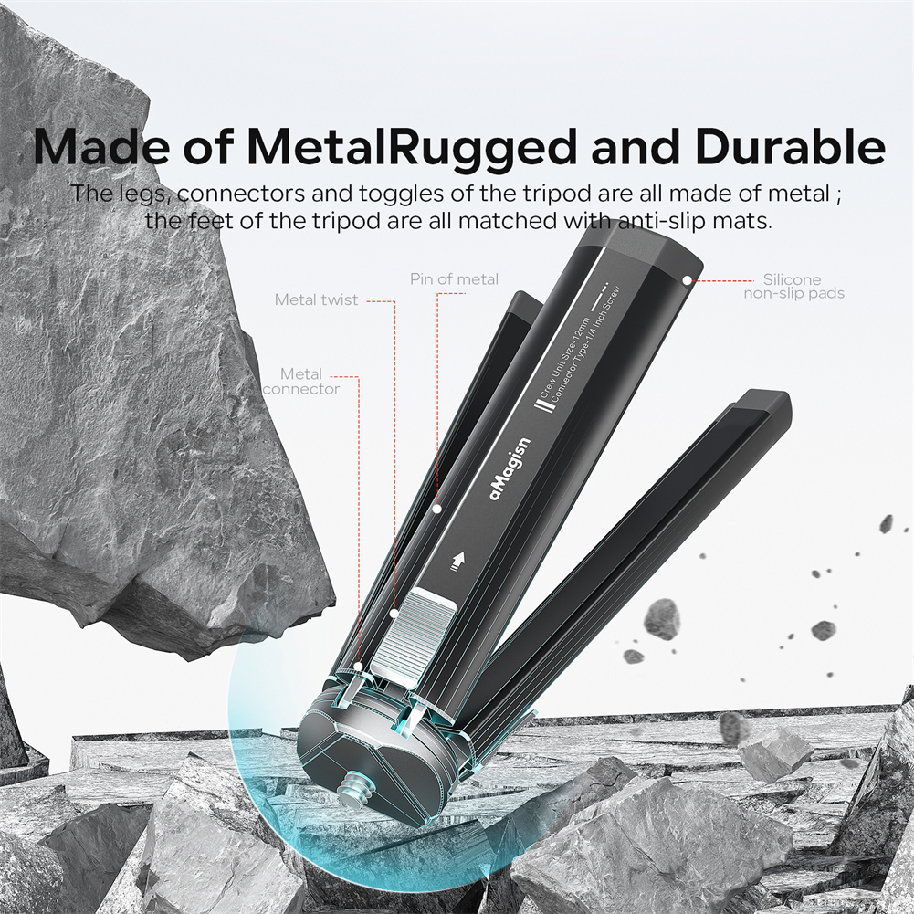 Camera Tripod Aluminium Alloy Gimbal Camera Stabilizer Tabletop Tripod Selfie Stick Tripod Action Camera Accessories. 