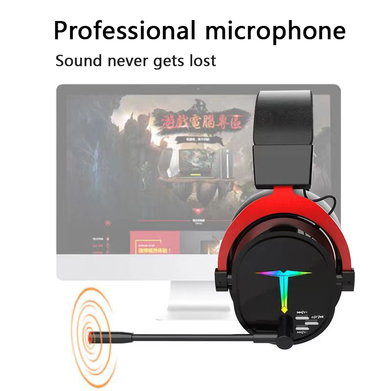 d IOSmsamg one Su mobile phone iPh sequence 2.4G.3 driver range wireless headset with microphone TEKUSHENG G1000 gaming style Bluetooth 5/wireless/wired Androi. 