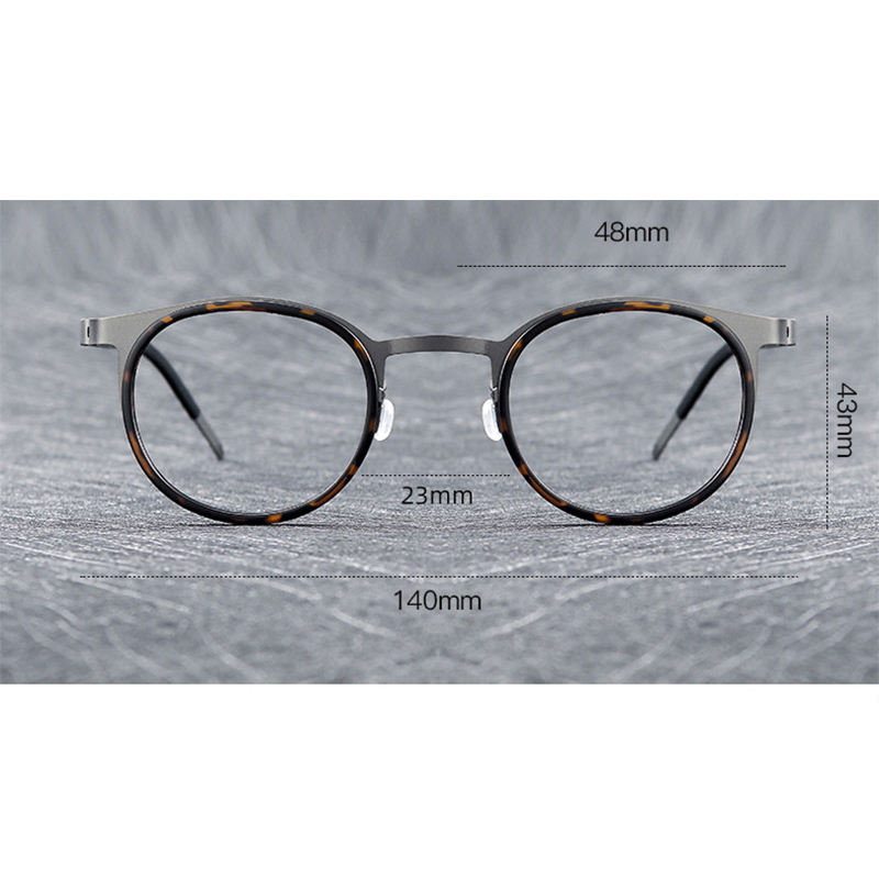 Denmark Brand Screwless Design Pure Titanium Glasses Mirror Ring Separation Frame Men Myopia Optical Prescription Eyeglasses. 