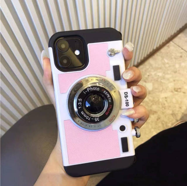 Emily In Paris 3D Retro Camera Leather Case for IPhone 11 13 14 15 Pro Max 12 Mini XS XR X 7 8 Plus SE 3 IPone 15Pro Accessories. 
