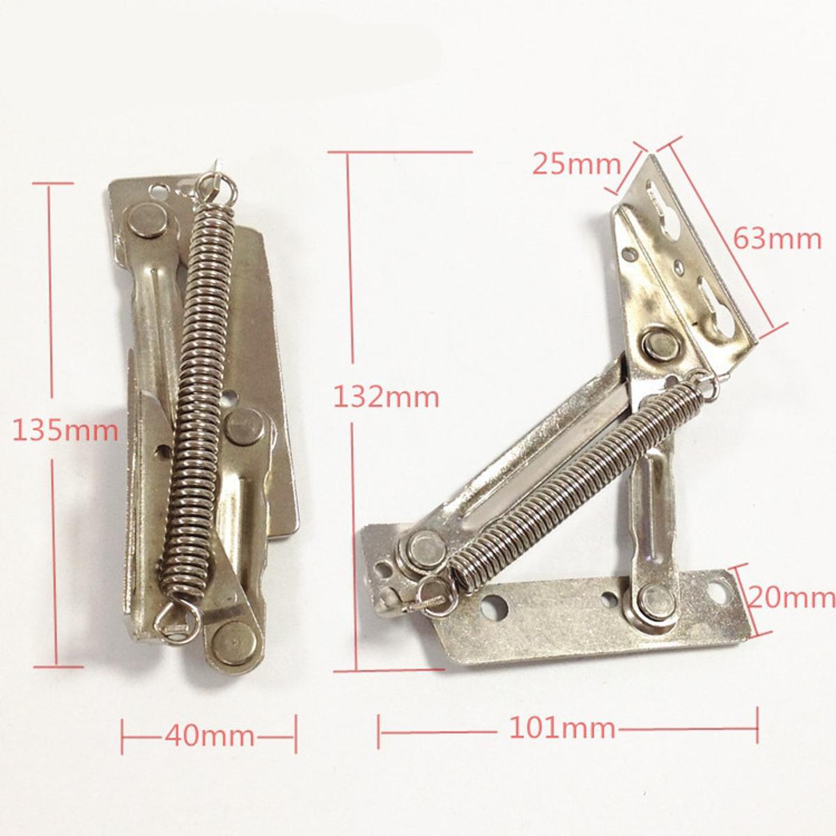 Folding Sofa Bed Spring Hinge, 2 Pieces, 10KG, 80 Degree, Cabinet Door, Door Lifter, Top Suprt Flap bisagra niture Hardware