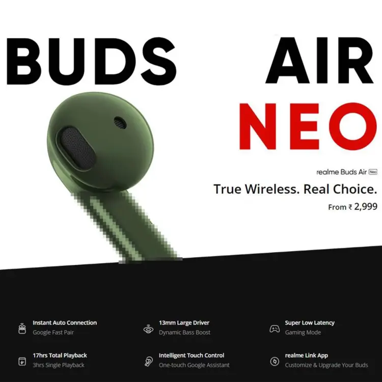 Realme buds air neo online bluetooth true wireless headset