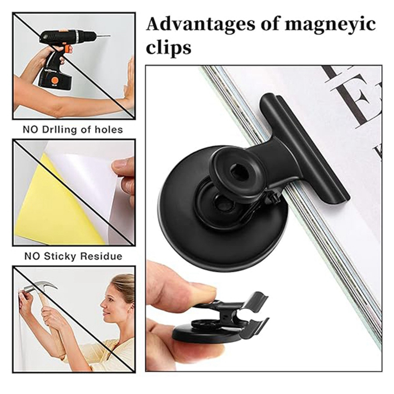 10Piece Magnetic Clips Fridge Magnet Hook Clip for Family School Freezer Kitchen Refrigerator