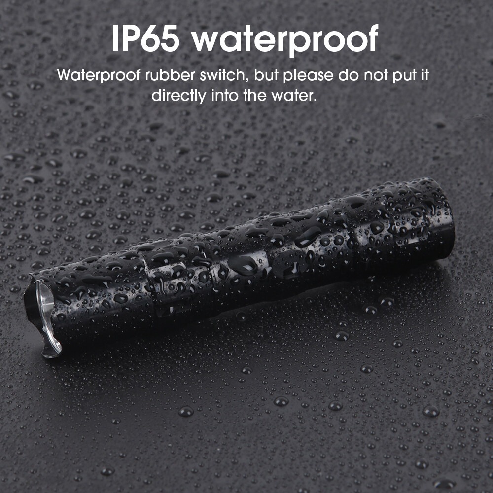 Portable LED Flashlight USB Rechargeable Small Pocket Light Fixed Focus Camping Searching Lantern. 