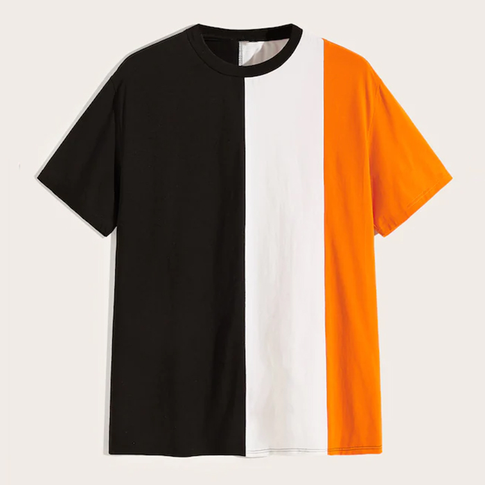 Contrast Cotton men Casual T-shirt