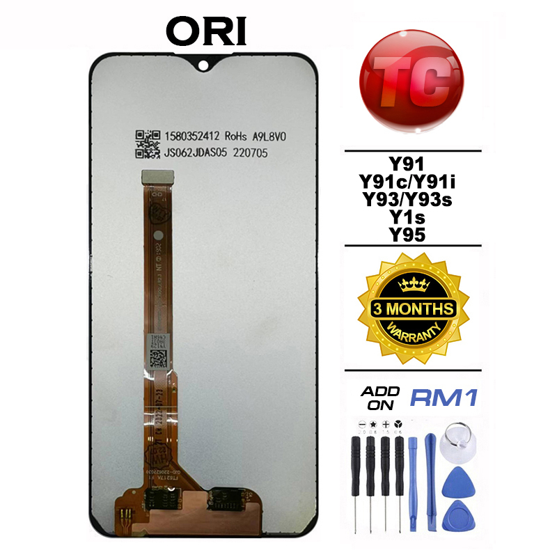 100% Tested Original LCD Display for VIVO Y91/ Y91c/ Y91i/ Y93/ Y93s/ Y1s/ Y95 Compatible For Original Glass Touch Screen Digitizer. 