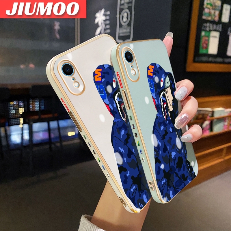 JIUMOO For IPhone XR Case Fashion Tide Boy Nasa New Design Phone Cases Pattern Silicone Casing Full Back Cover Camera Shockproof Protection Softcase. 