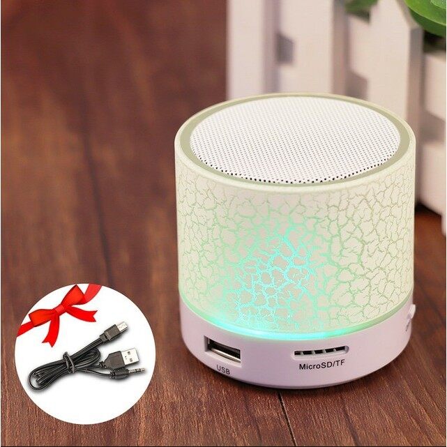 【Youyi】HQAi Colorful Mini Bluetooth Speaker Led Portable Cute Speaker Player USB Radio Music Sound for PC. 