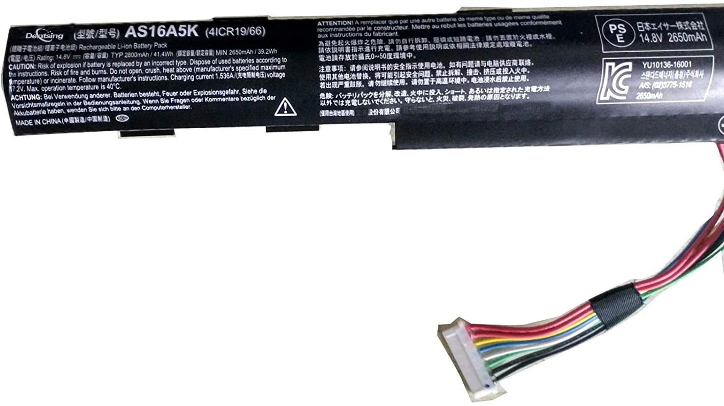 AS16A5K AS16A7K AS16A8K Laptop Battery Replacement for Acer Aspire E15 E5-475 E5-475G E5-575 E5-575G E5-576 E5-576G E5-774 E5-774G F5-573， F5-573G F5-573T F5-771 F5-771G. 