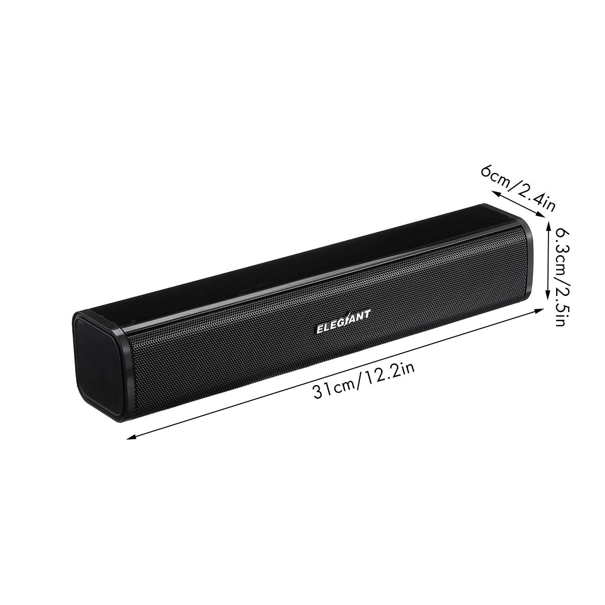 ELEGIANT SR050 Speakers Desktop PC Computer Speaker Portable Mini Soundbar HiFi Stereo Sound Music MP3 Player Speaker AUX Input. 