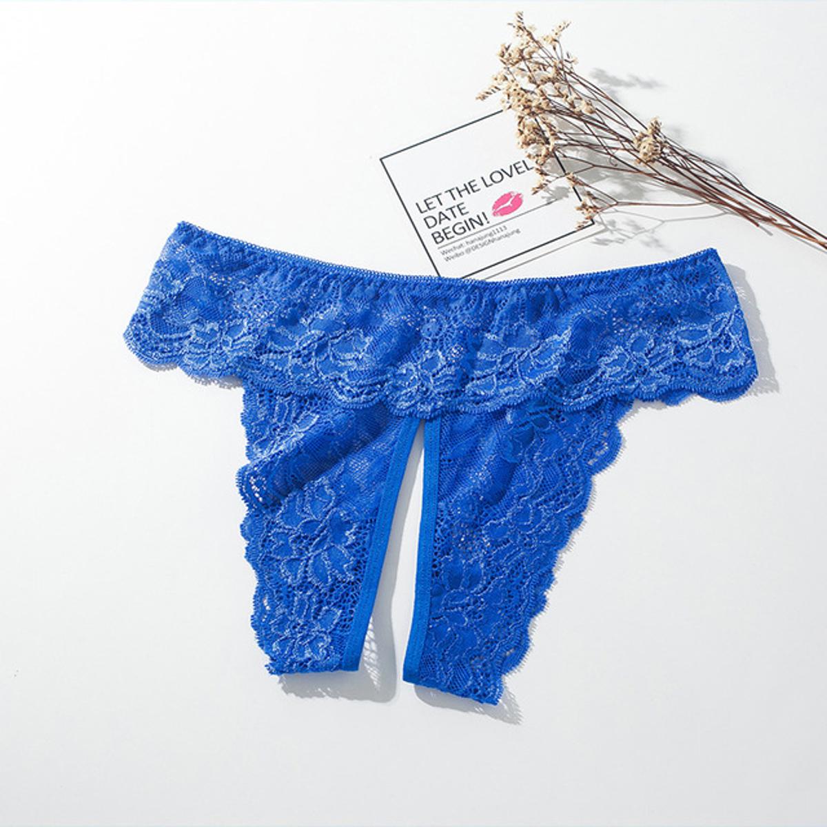 Plus Size Open Crotch Panties For Lace Transparent Underwear Women
