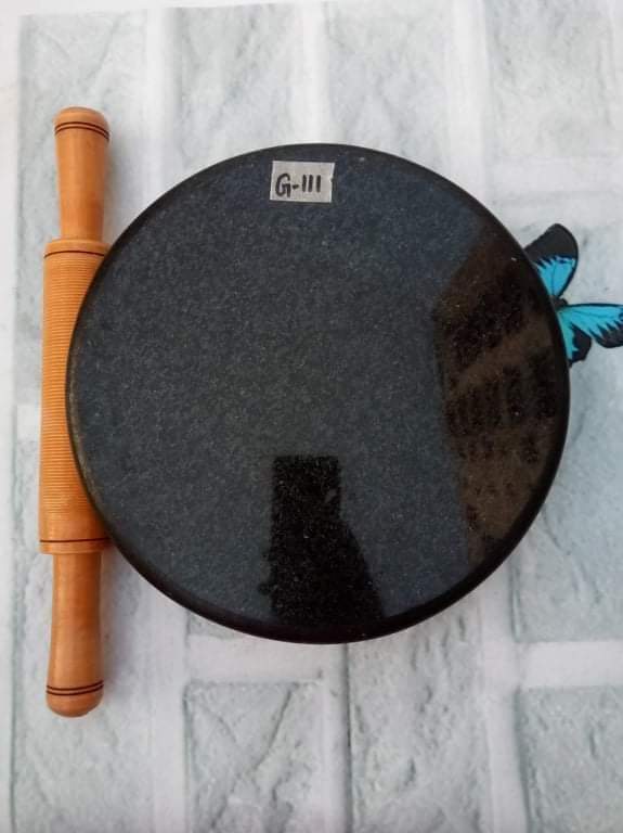 Marble Stone Roti/Porata/Luchi Maker With Belon Multicolor