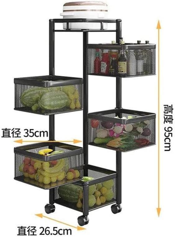 KITCHEN VEGETABLE RACK 5 LAYER SQURE SHAPE FRUIT RACK MULTI LAYER KITCHEN RACK. 