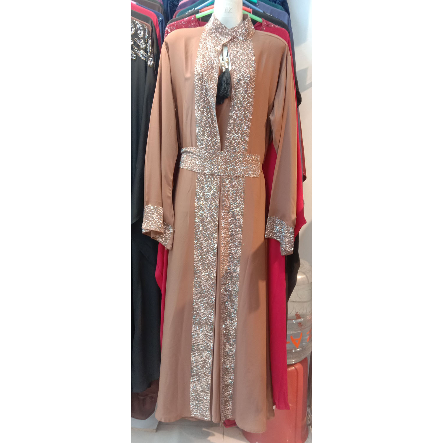 DUBAI STYLISH ABAYA / NEW DUBAI FASHIONABLE ABAYA BORKA WITH HEJAB & BELT DESIGN FOR WOMEN