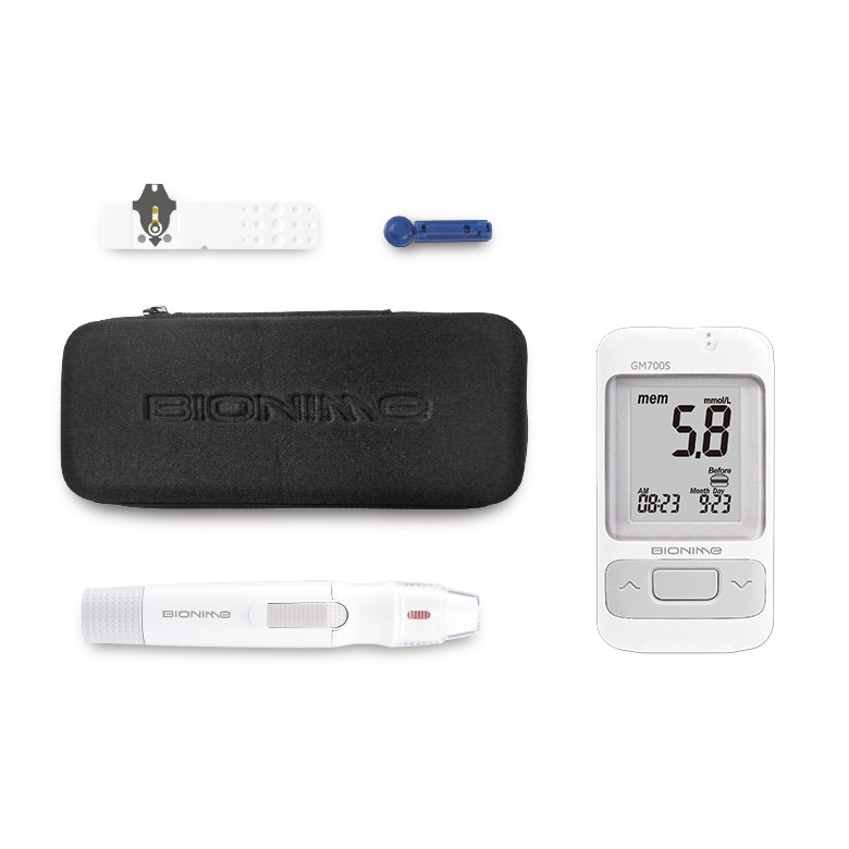 Bionime GM700S Rightest Blood glucose Monitoring System (Switzerland Design) With 10 Test Strip