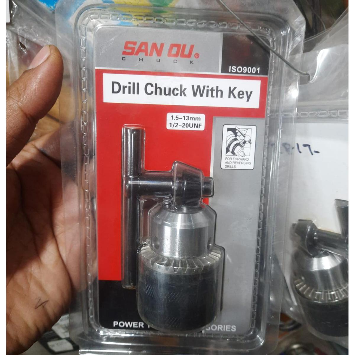 Drill Chuck & Key 13mm 1/2 1.5-13mm keyed drill chuck PLAIN MOUNT DRILL CHUCK ADAPTER same as picture