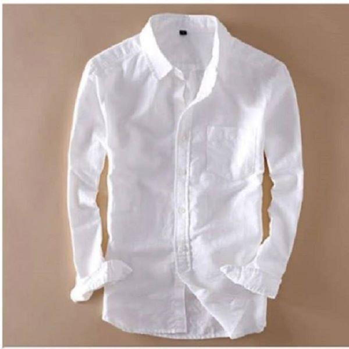 Men'S Full Sleeve White Formal Shirt White - Formal Shirt For Men