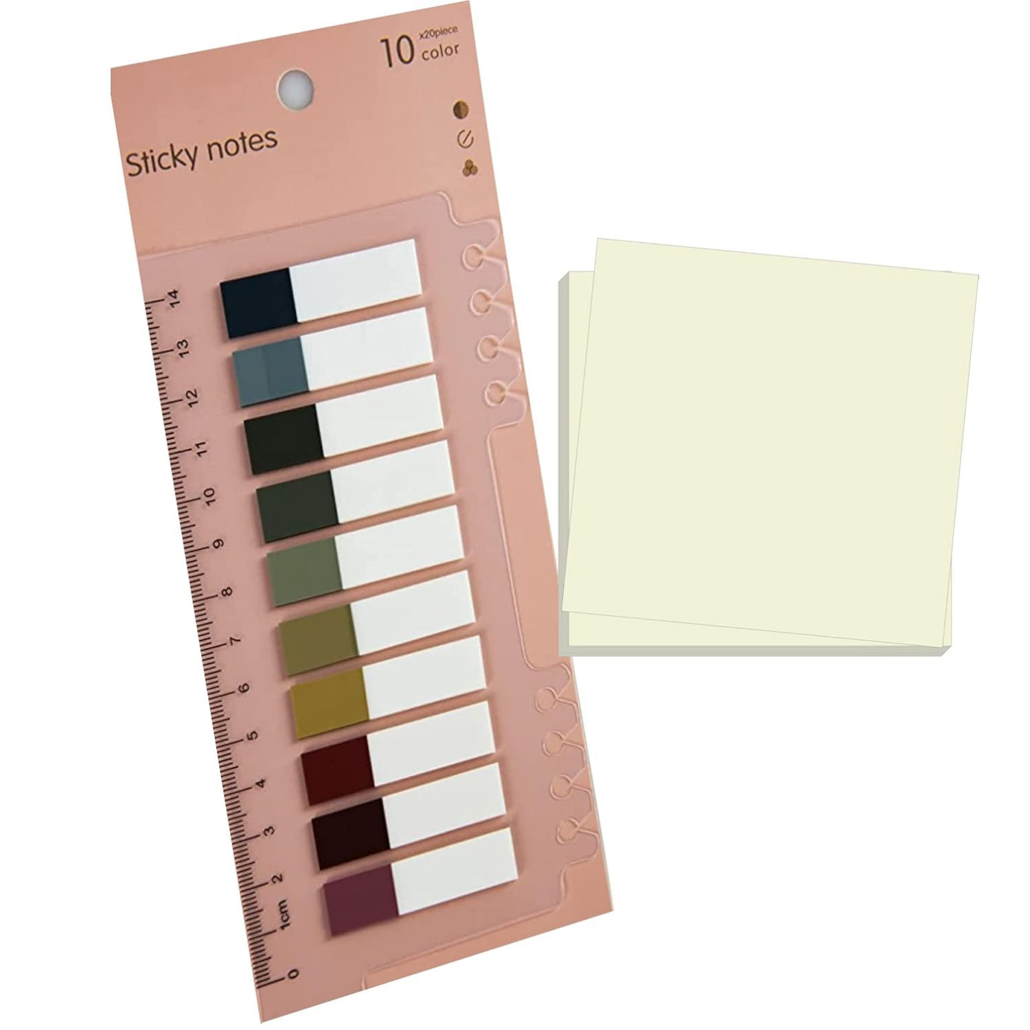 Morandi European 200 Tabs and Transparent Sticky Notes. 